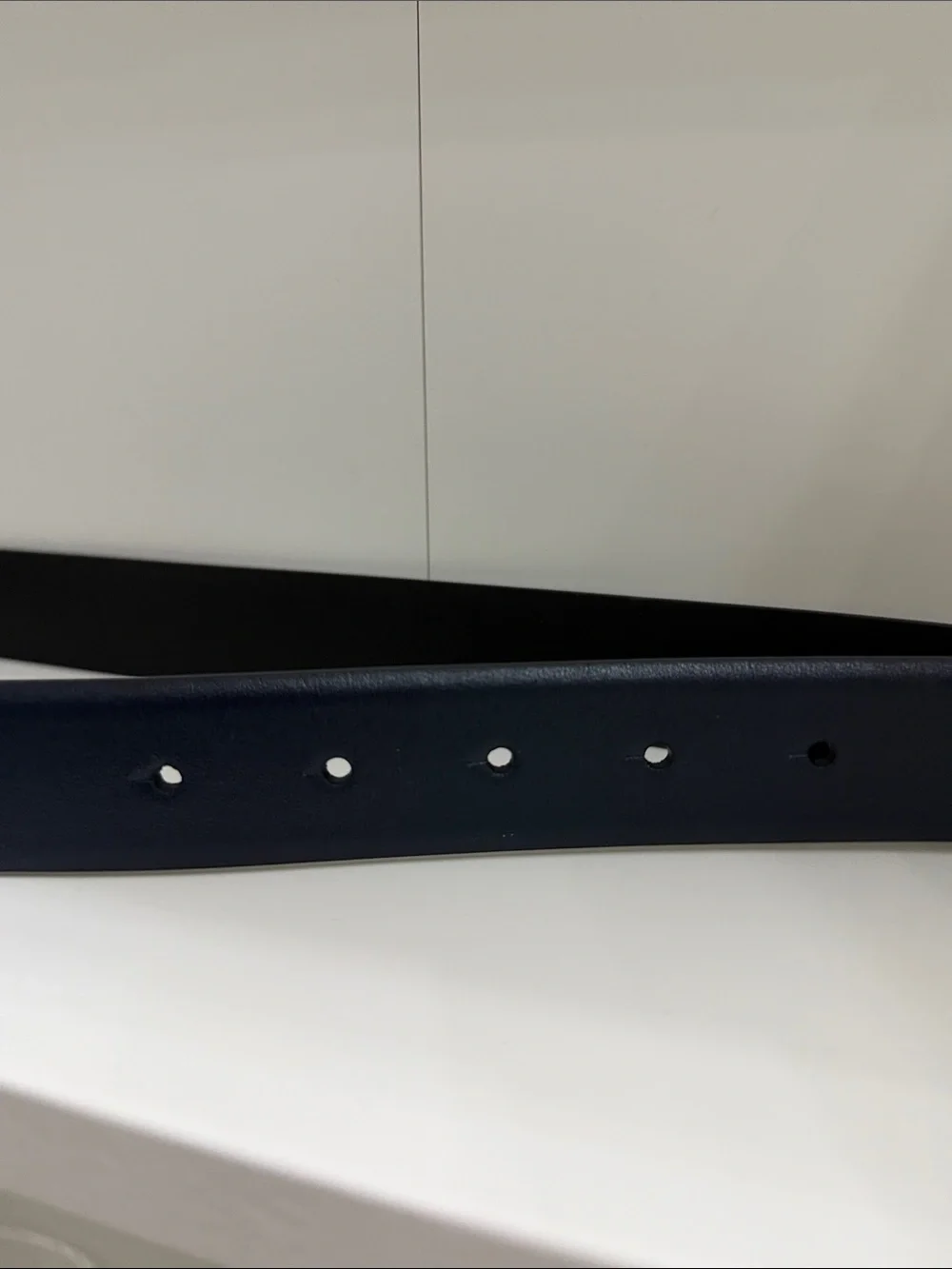 Dolce & Gabbana  Logo Buckle Leather Belt - Navy
